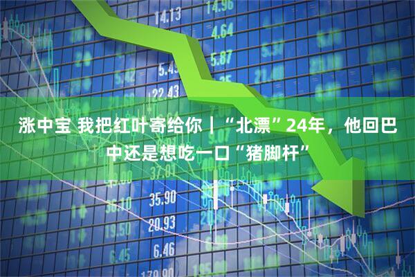 涨中宝 我把红叶寄给你｜“北漂”24年，他回巴中还是想吃一口“猪脚杆”
